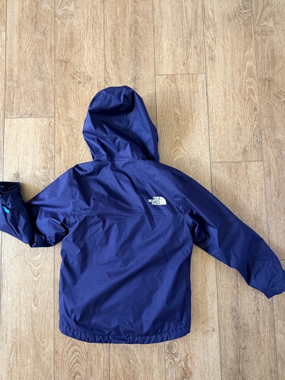 The North Face Kids' Navy Blue Hooded 2 in 1 Rain Jacket and Coat